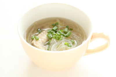 鶏肉とねぎの春雨スープ